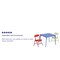 Emma and Oliver Kids 3 Piece Folding Table and Chair Set - Kids Activity Table Set